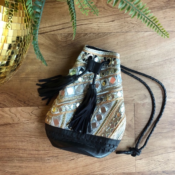 Free People Handbags - Free People ✨ Mirrored Bucket Bag